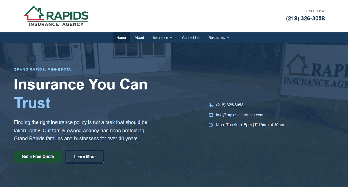 Rapids Insurance portfolio