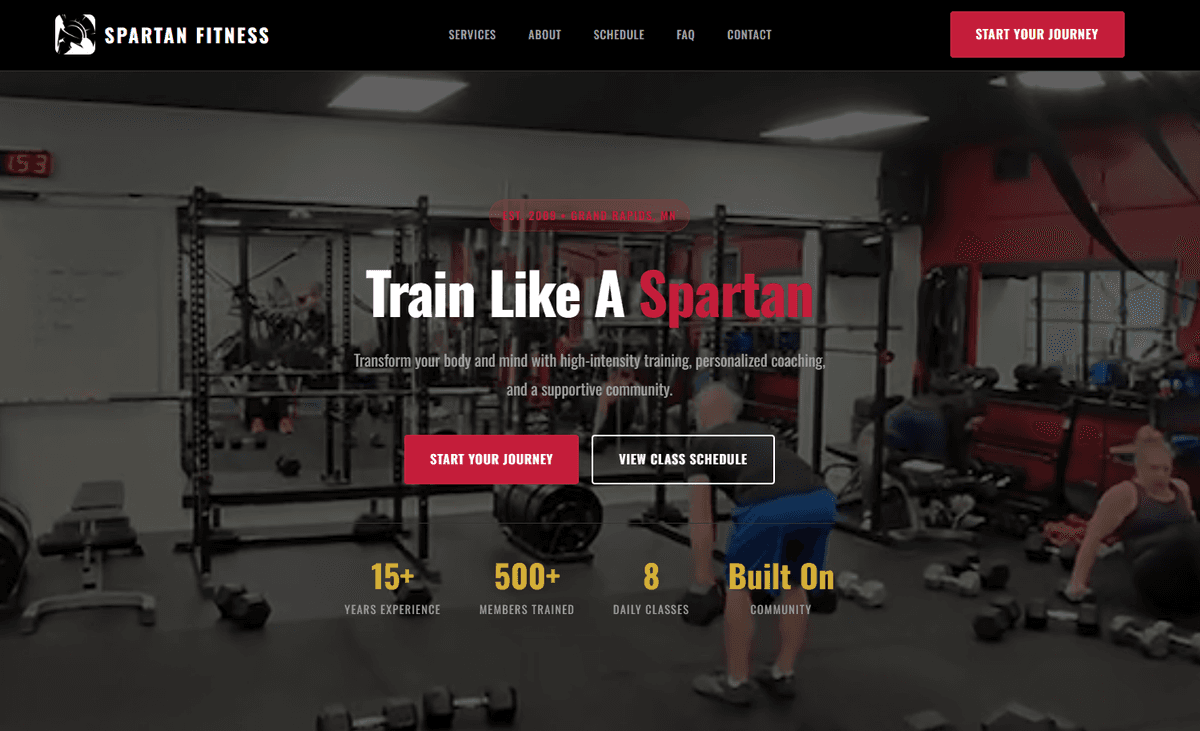 Spartan Fitness portfolio